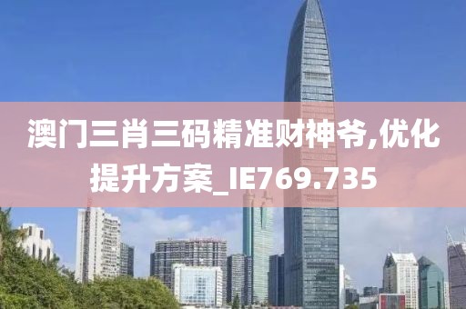 澳门三肖三码精准财神爷,优化提升方案_IE769.735