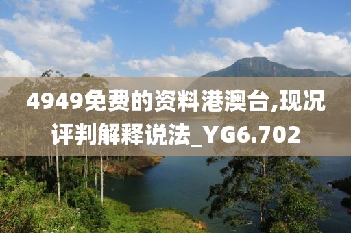 4949免费的资料港澳台,现况评判解释说法_YG6.702