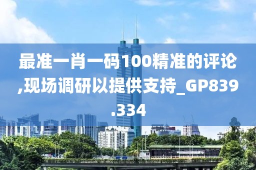 最准一肖一码100精准的评论,现场调研以提供支持_GP839.334