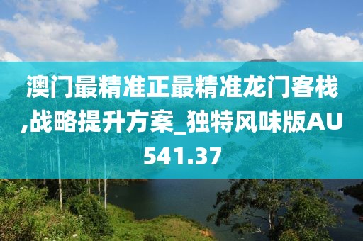 澳门最精准正最精准龙门客栈,战略提升方案_独特风味版AU541.37