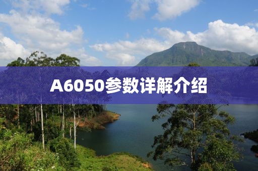 A6050参数详解介绍