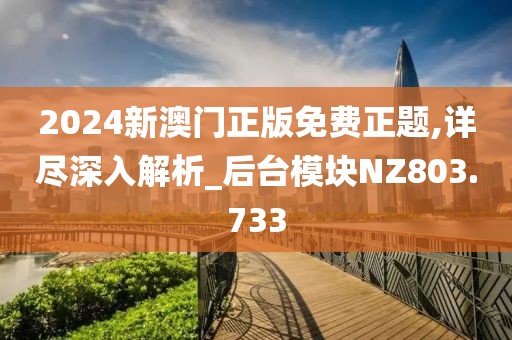 2024新澳门正版免费正题,详尽深入解析_后台模块NZ803.733