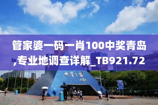 管家婆一码一肖100中奖青岛,专业地调查详解_TB921.72