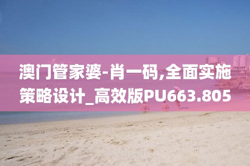 澳门管家婆-肖一码,全面实施策略设计_高效版PU663.805