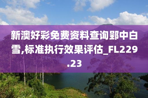 新澳好彩免费资料查询郢中白雪,标准执行效果评估_FL229.23