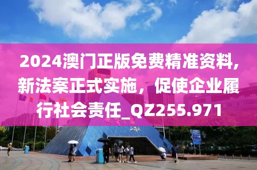 2024澳门正版免费精准资料,新法案正式实施，促使企业履行社会责任_QZ255.971