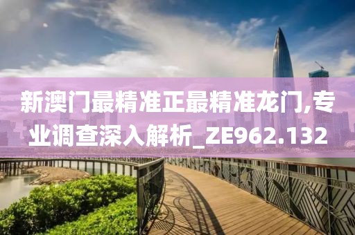新澳门最精准正最精准龙门,专业调查深入解析_ZE962.132