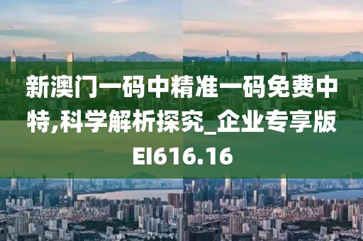 新澳门一码中精准一码免费中特,科学解析探究_企业专享版EI616.16