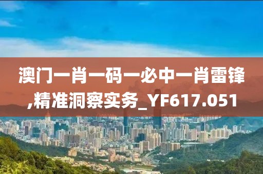 澳门一肖一码一必中一肖雷锋,精准洞察实务_YF617.051