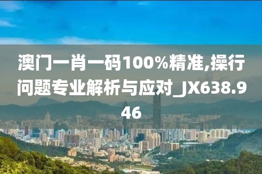 澳门一肖一码100%精准,操行问题专业解析与应对_JX638.946