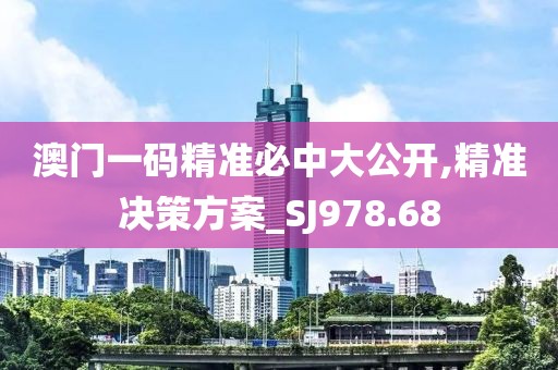 澳门一码精准必中大公开,精准决策方案_SJ978.68