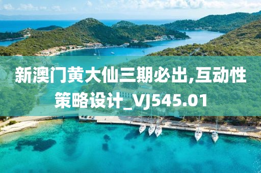 新澳门黄大仙三期必出,互动性策略设计_VJ545.01