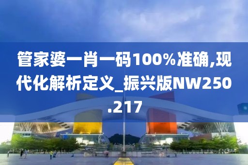 管家婆一肖一码100%准确,现代化解析定义_振兴版NW250.217