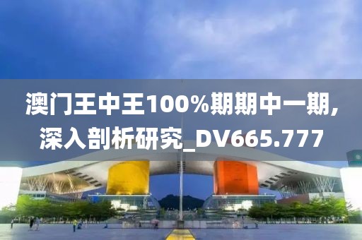 澳门王中王100%期期中一期,深入剖析研究_DV665.777