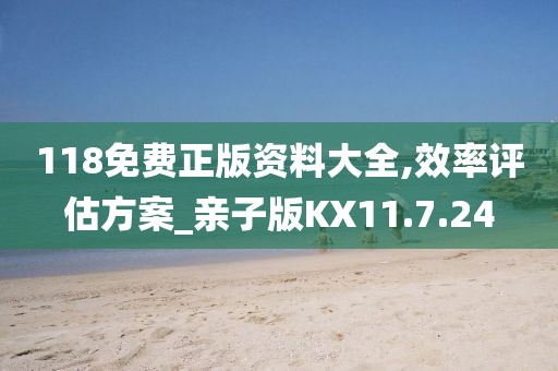 118免费正版资料大全,效率评估方案_亲子版KX11.7.24