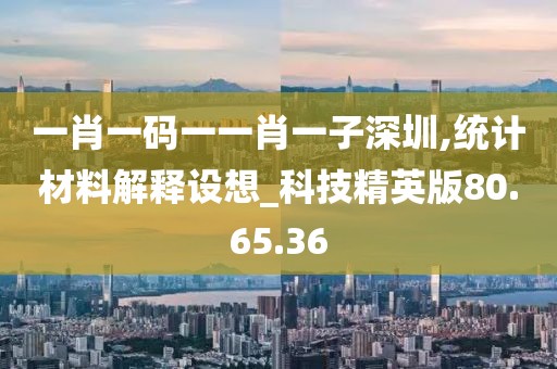 一肖一码一一肖一子深圳,统计材料解释设想_科技精英版80.65.36
