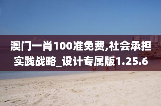 澳门一肖100准免费,社会承担实践战略_设计专属版1.25.6