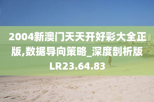 2004新澳门天天开好彩大全正版,数据导向策略_深度剖析版LR23.64.83
