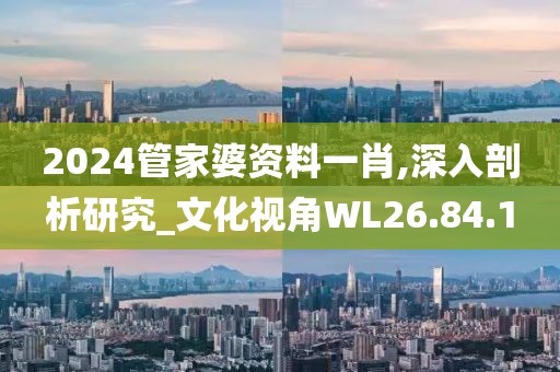 2024管家婆资料一肖,深入剖析研究_文化视角WL26.84.1