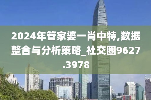 2024年管家婆一肖中特,数据整合与分析策略_社交圈9627.3978