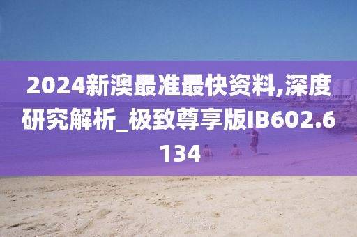 2024新澳最准最快资料,深度研究解析_极致尊享版IB602.6134