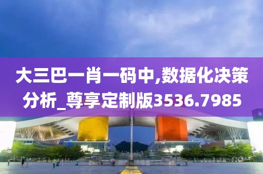 大三巴一肖一码中,数据化决策分析_尊享定制版3536.7985