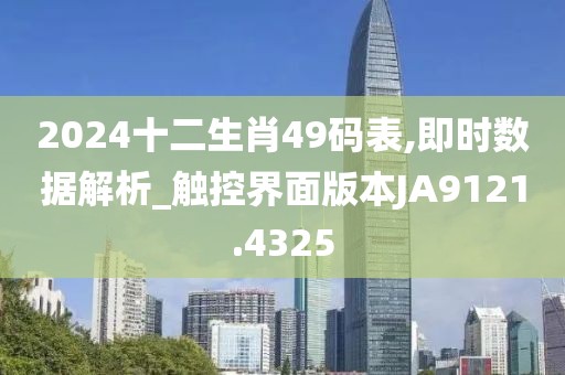 2024十二生肖49码表,即时数据解析_触控界面版本JA9121.4325