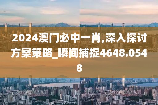 2024澳门必中一肖,深入探讨方案策略_瞬间捕捉4648.0548