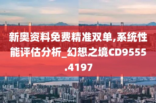 新奥资料免费精准双单,系统性能评估分析_幻想之境CD9555.4197