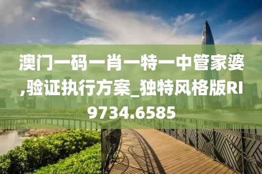 澳门一码一肖一特一中管家婆,验证执行方案_独特风格版RI9734.6585
