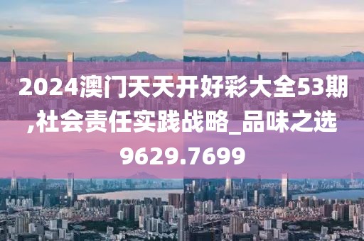 2024澳门天天开好彩大全53期,社会责任实践战略_品味之选9629.7699
