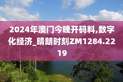 2024年澳门今晚开码料,数字化经济_晴朗时刻ZM1284.2219