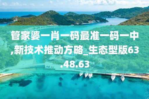 管家婆一肖一码最准一码一中,新技术推动方略_生态型版63.48.63