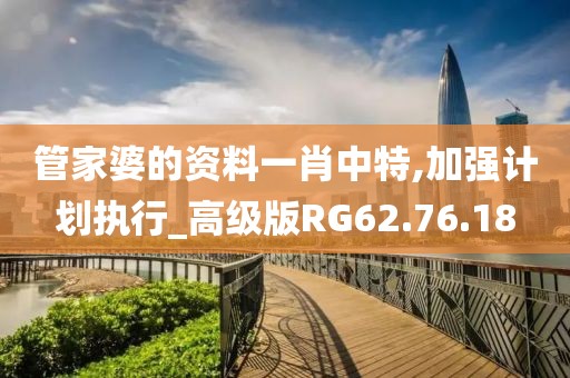 管家婆的资料一肖中特,加强计划执行_高级版RG62.76.18