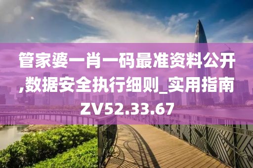 管家婆一肖一码最准资料公开,数据安全执行细则_实用指南ZV52.33.67