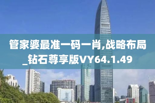 管家婆最准一码一肖,战略布局_钻石尊享版VY64.1.49