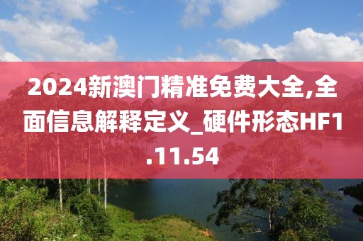 2024新澳门精准免费大全,全面信息解释定义_硬件形态HF1.11.54
