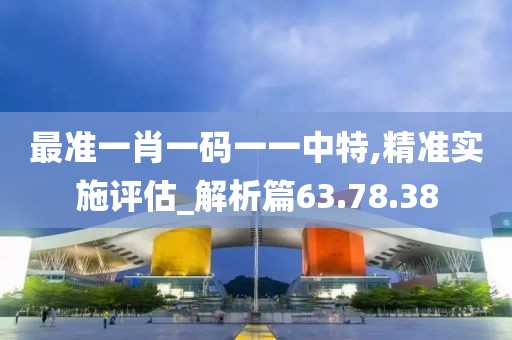 最准一肖一码一一中特,精准实施评估_解析篇63.78.38