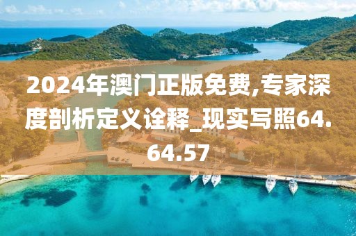 2024年澳门正版免费,专家深度剖析定义诠释_现实写照64.64.57