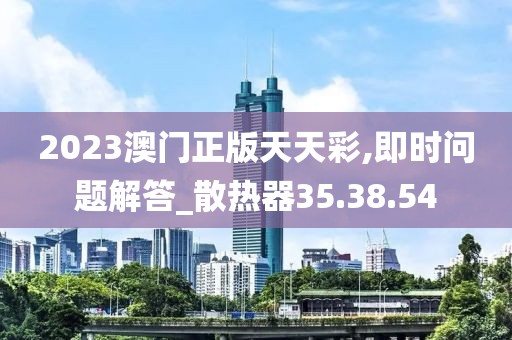 2023澳门正版天天彩,即时问题解答_散热器35.38.54
