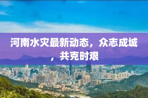 河南水灾最新动态，众志成城，共克时艰