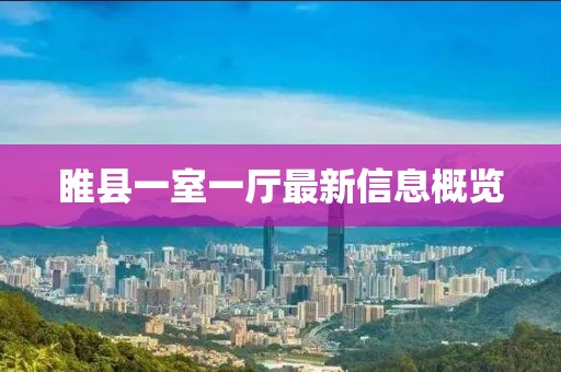 睢县一室一厅最新信息概览