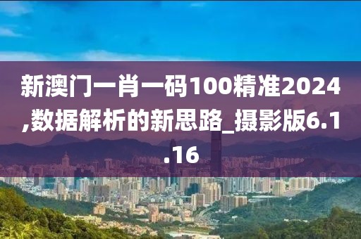 新澳门一肖一码100精准2024,数据解析的新思路_摄影版6.1.16