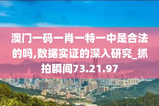 澳门一码一肖一特一中是合法的吗,数据实证的深入研究_抓拍瞬间73.21.97