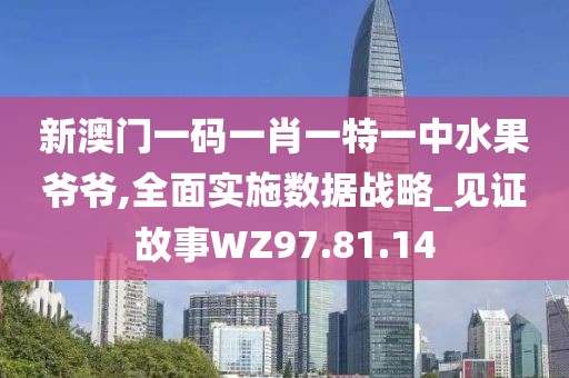 新澳门一码一肖一特一中水果爷爷,全面实施数据战略_见证故事WZ97.81.14
