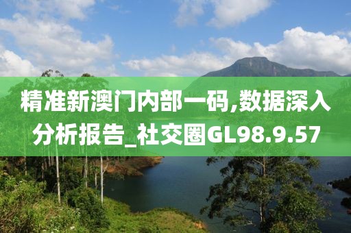 精准新澳门内部一码,数据深入分析报告_社交圈GL98.9.57