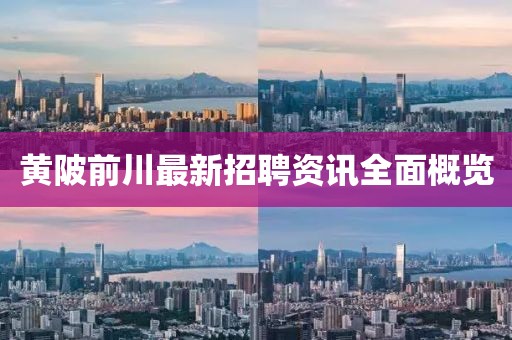 黄陂前川最新招聘资讯全面概览