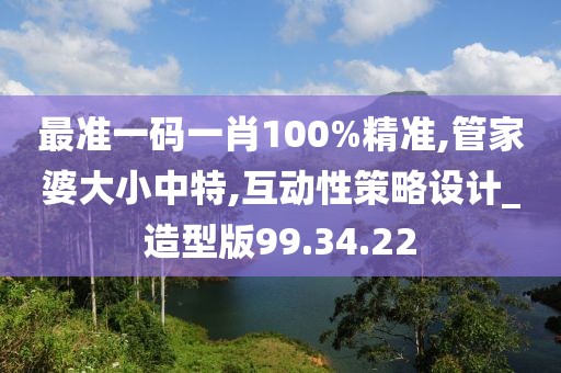 最准一码一肖100%精准,管家婆大小中特,互动性策略设计_造型版99.34.22