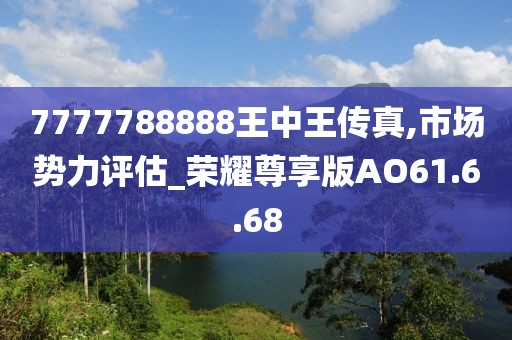 7777788888王中王传真,市场势力评估_荣耀尊享版AO61.6.68