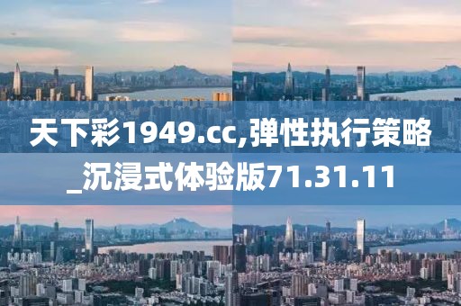 天下彩1949.cc,弹性执行策略_沉浸式体验版71.31.11
